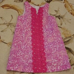 Lilly Pulitzer for Target Pink Printed Sleeveless Dress with Fuchsia Center Trim